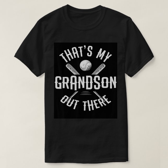 Das ist mein Grandson Baseball Grandma Opa-Geschen T-Shirt (Design vorne)
