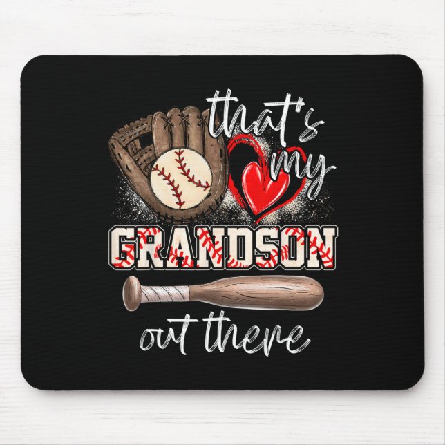 Das ist mein Großvater da draußen Baseball Großmut Mousepad (Vorne)
