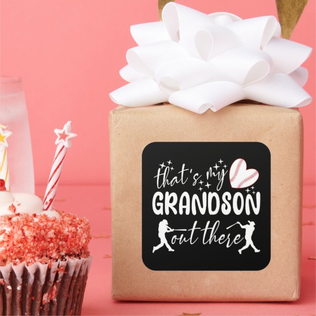 Das ist mein Großvater da draußen Funny Oma Quadratischer Aufkleber (Party)