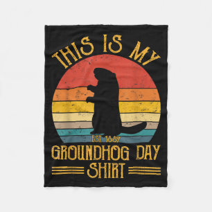 Das ist mein Groundhog Day Shirt Lustiges Ground H Fleecedecke