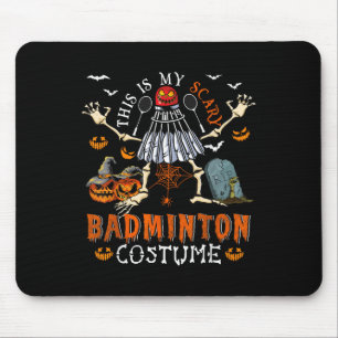Das ist mein gruseliger Badminton-Kostüm Halloween Mousepad