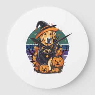 Das ist mein gruseliger Hunde-Vater-Kostüm Hallowe Große Wanduhr