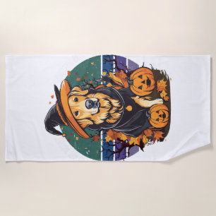Das ist mein gruseliger Hunde-Vater-Kostüm Hallowe Strandtuch