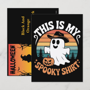 Das ist mein gruseliges Halloween-Shirt 2026 Feiertagspostkarte