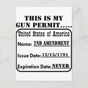 Das ist mein Gun Permission Postkarte