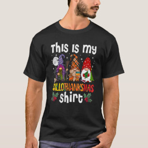 Das ist mein Hallothanksmas drei Gnomes Happy Holi T-Shirt