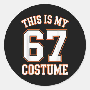Das ist mein Halloween 67 Kostüm Halloween  Runder Aufkleber