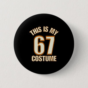 Das ist mein Halloween-67-Kostüm Lazy Brainrot Mem Button