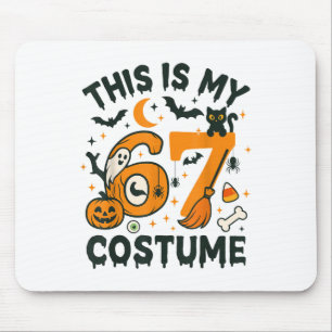 Das ist mein Halloween-67-Kostüm-Meme-Spruch 6 7 N Mousepad