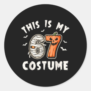 Das ist mein Halloween 67 Kostüm Nummer 6 7 Meme Runder Aufkleber