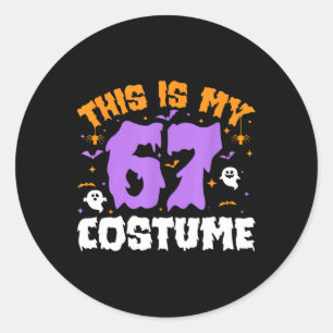 Das ist mein Halloween 67 Kostüm Nummer 6 7 Meme S Runder Aufkleber