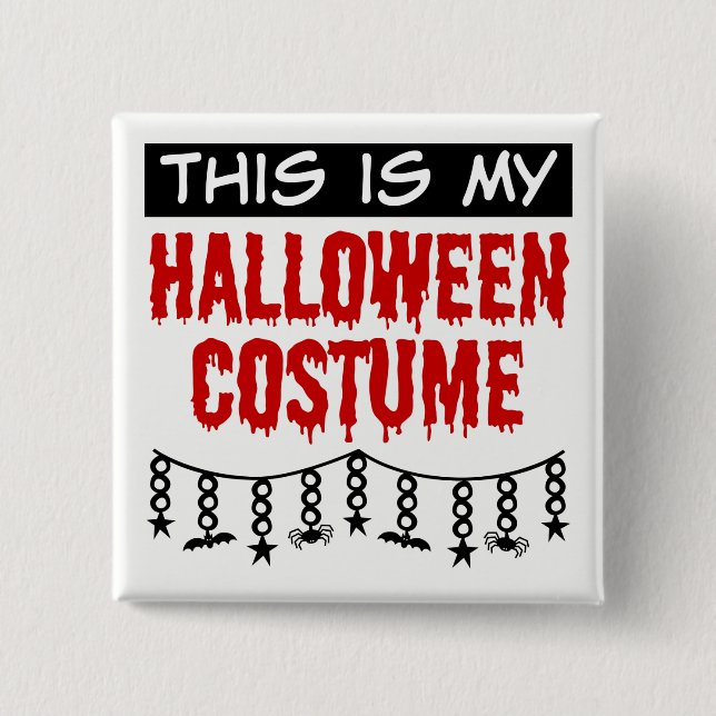 Das ist mein Halloween Costume Spiders Bats Button (Vorderseite)