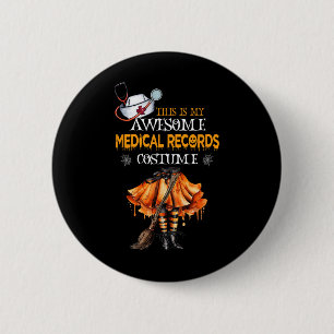 Das ist mein Halloween-Platten-Kostüm Medic Button