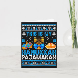 Das ist mein Hanukkah Pajamakah hässliches Chanuka Karte