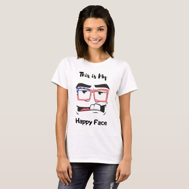 Das ist mein Happy Face Tshirt Cartoon Face (Vorne ganz)