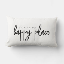 Das ist mein Happy Place Modern Typografy Simple Lendenkissen