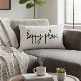 Das ist mein Happy Place Modern Typografy Simple Lendenkissen