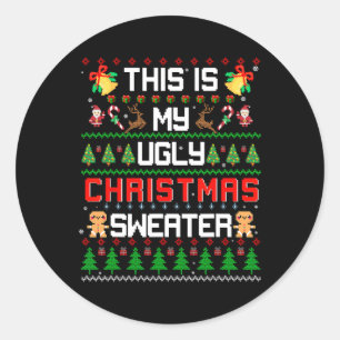 Das ist mein hässlicher Spaß Weihnachten Runder Aufkleber