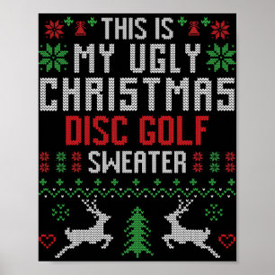 Das ist mein hässlicher Weihnachts-Disc-Golf-Pullo Poster