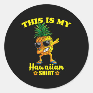 Das ist mein hawaiianisches Shirt Boys Girls Kids Runder Aufkleber
