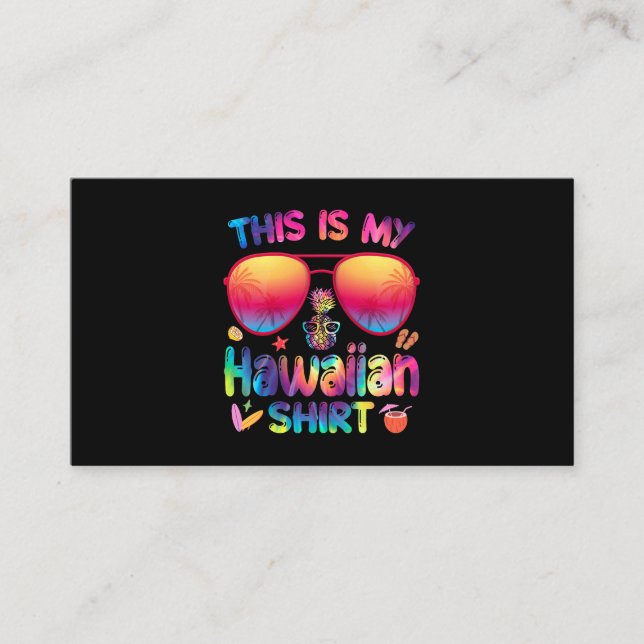 Das ist mein hawaiianisches Shirt Luau Aloha Hawai Visitenkarte (Vorderseite)