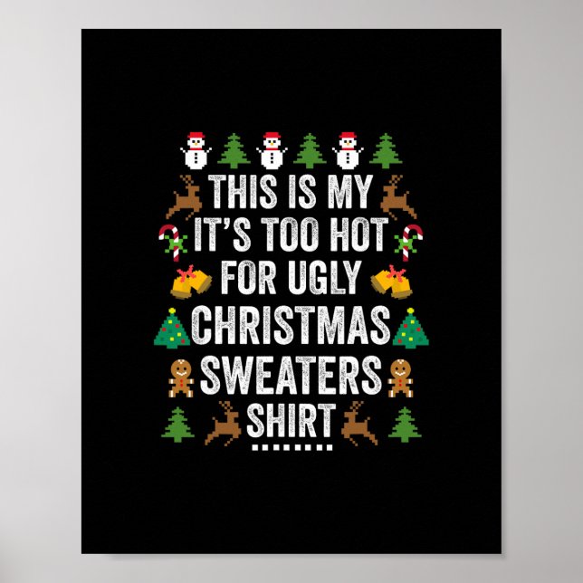 Das ist mein heißer Weihnachtspulli Poster (Vorne)