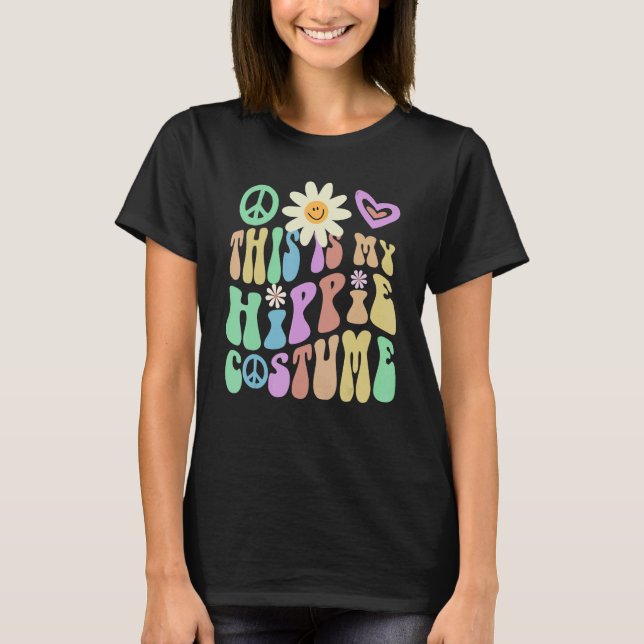 DAS IST MEIN HIPPIE COSTUME Groovy Hipster T-Shirt (Vorderseite)