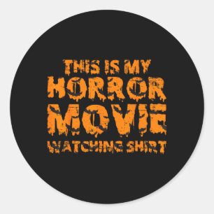 Das ist mein Horrorfilm-Beobachtungs-Shirt Hallowe Runder Aufkleber