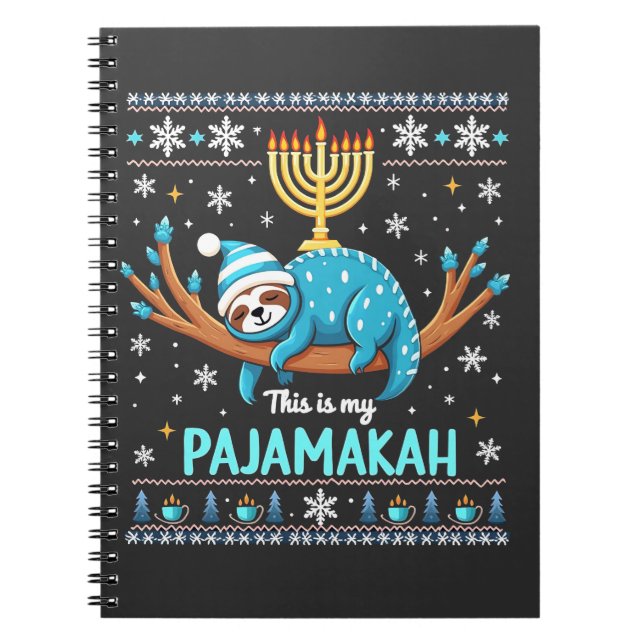 Das ist mein jüdischer Pajamakah Hanukkah Ugly Swe Notizblock (Vorderseite)