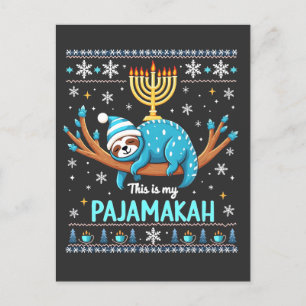 Das ist mein jüdischer Pajamakah Hanukkah Ugly Swe Postkarte