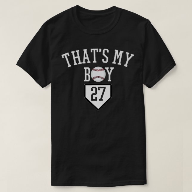 Das ist mein Junge 27 Baseball Nummer 27 Jersey Ba T-Shirt (Design vorne)