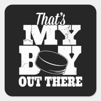 Das ist mein Junge da draußen, der das beste Hocke Quadratischer Aufkleber