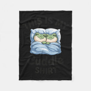 Das ist mein Kuschel-Shirt Lustiger Frosch-Paar Fleecedecke