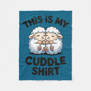 Das ist mein Kuschel-Shirt Süßes Schaf-Paar Schläf Fleecedecke
