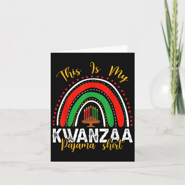 Das ist mein Kwanzaa Pajama Shirt Kinara Principle Karte (Vorderseite)