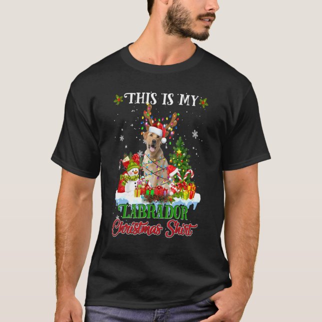 Das ist mein Labrador Weihnachtsfest Weihnachtsfei T-Shirt (Vorderseite)