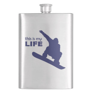 Das ist mein Leben (Snowboarden) Flachmann