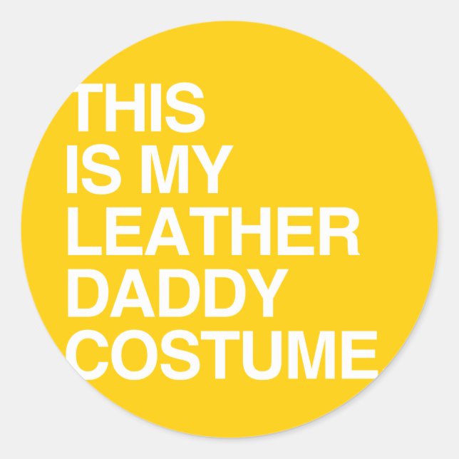 DAS IST MEIN LEDERER DADDY COSTUME RUNDER AUFKLEBER (Vorderseite)