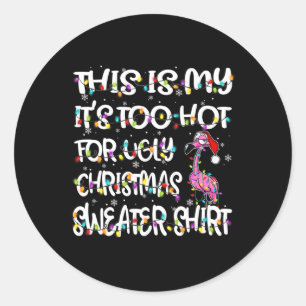 Das ist mein Lieblingslied für Flamingo Christma Runder Aufkleber