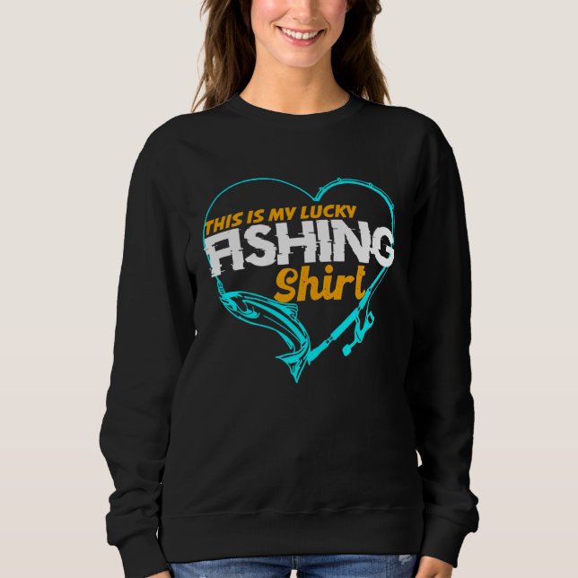 Das ist mein Lucky Fishing  Retro Sweatshirt (Vorderseite)