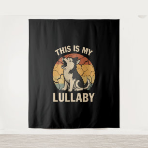 Das ist mein Lullaby- Husky Wandteppich