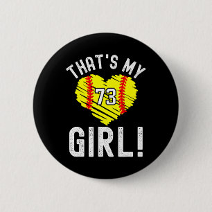 Das ist mein Mädchen Vintage Nummer #73 Herz Weich Button