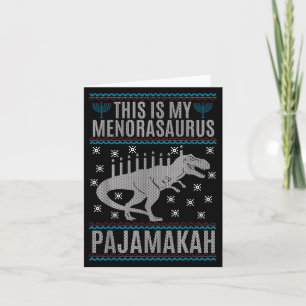 Das ist mein Menorah-Saurus Happy Hanukka Dinosaur Karte