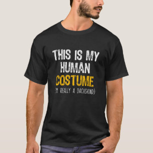 Das ist mein menschliches Kostüm Dachshund Hallowe T-Shirt