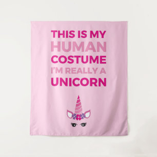 Das ist mein menschliches Kostüm - Einhorn Edition Wandteppich