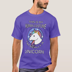 Das ist mein menschliches Kostüm - Unicorn Edition T-Shirt
