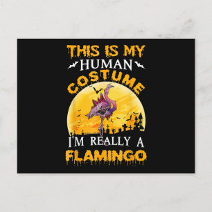 Das ist mein menschliches Kostüm wirklich Flamingo Einladungspostkarte
