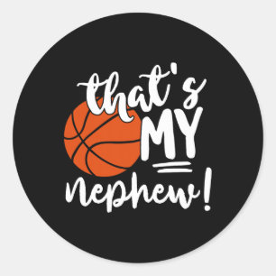Das ist mein Nephew Basketball Liebhaber Geschenke Runder Aufkleber