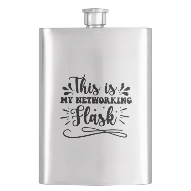 Das ist mein Networking-Flask Flachmann (Vorderseite)