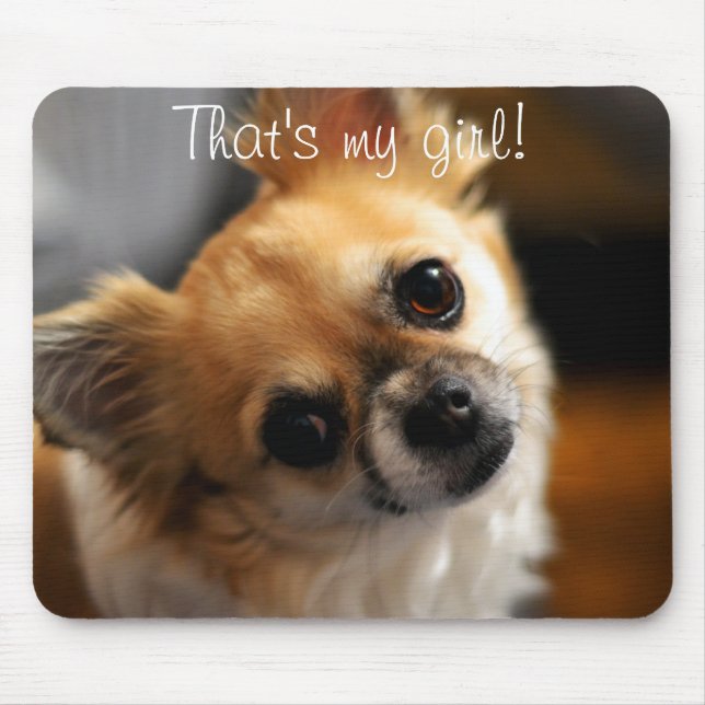 Das ist mein Niedliches Mädchen-Chihuahua-Mauspad Mousepad (Vorne)